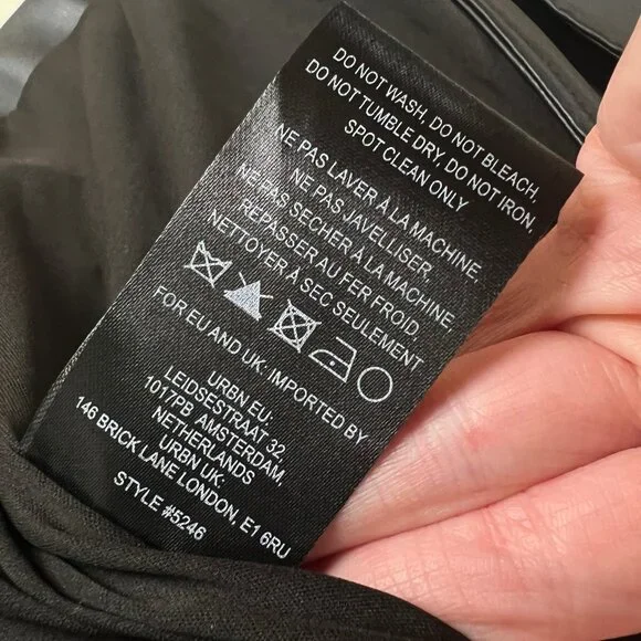 Anthropologie Hutch Layered Vegan Leather Blazer Jacket Coat Edgy Cool Unique 1X - Picture 8 of 13